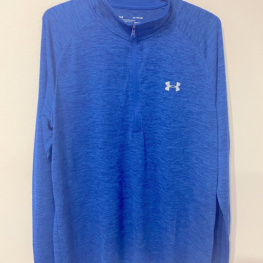 Blue Under Armour Men’s Tech 1/2 Zip - Long Sleeve